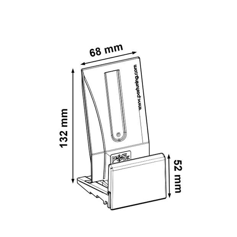 Bild von Warenvorschub C130 mit schräger Vorschubplatte, B68 x H132 mm, mit Frontanschlag – für Tiefkühlbereich