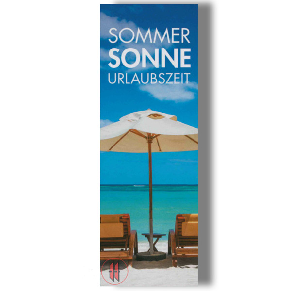 Bild von Papier-Banner einseitig 48x138cm Sommer Sonne Urlaubszeit