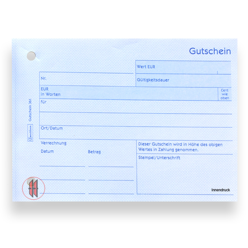 Gutscheinblock Gutscheinblock
